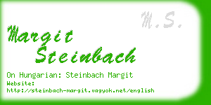 margit steinbach business card